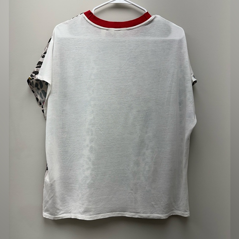 Ted Baker Multicolor Leopard Print Short Sleeve Top - Picture 5 of 6